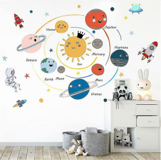Space Planet Wall Stickers For babies Room, And babies Room Wall Decals V1263-JX-3122