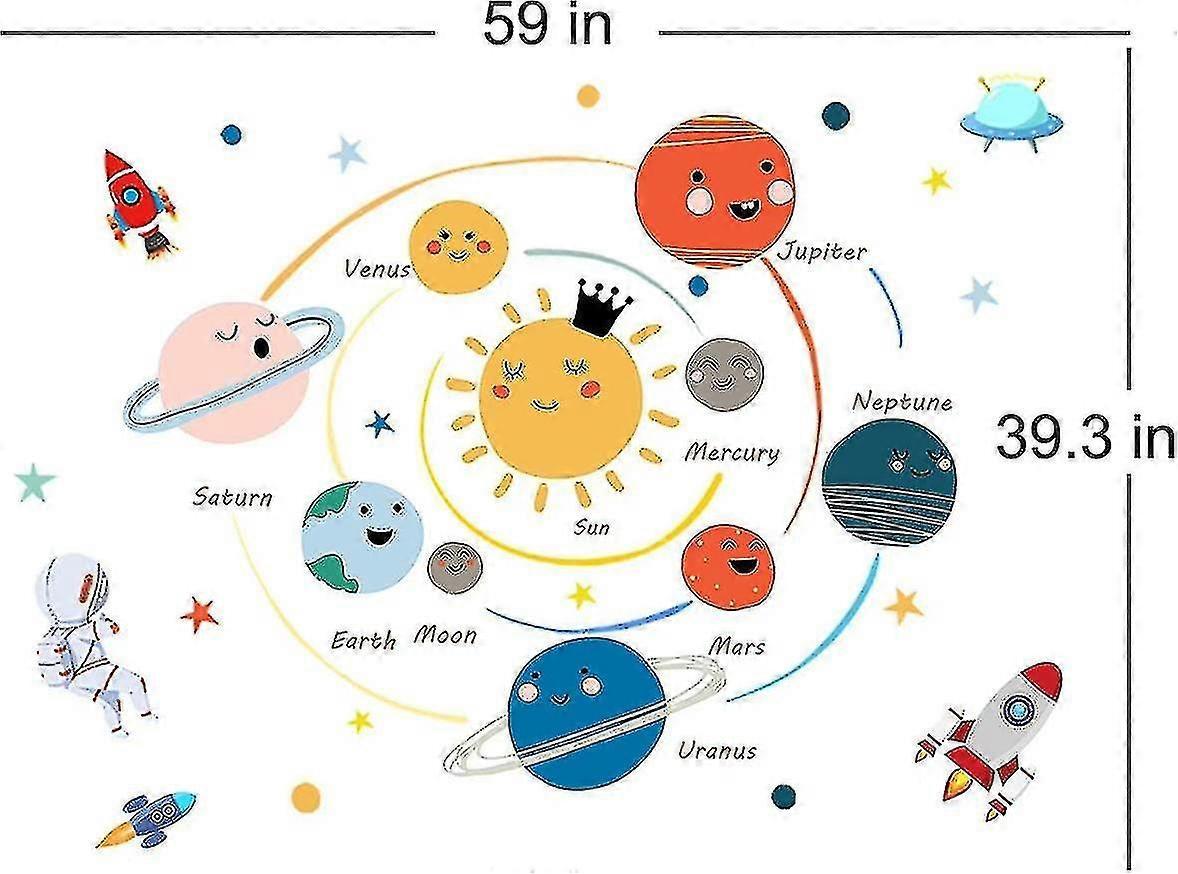 Space Planet Wall Stickers For babies Room, And babies Room Wall Decals V1263-JX-3122