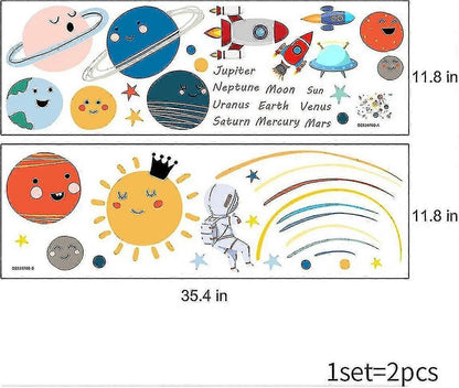 Space Planet Wall Stickers For babies Room, And babies Room Wall Decals V1263-JX-3122