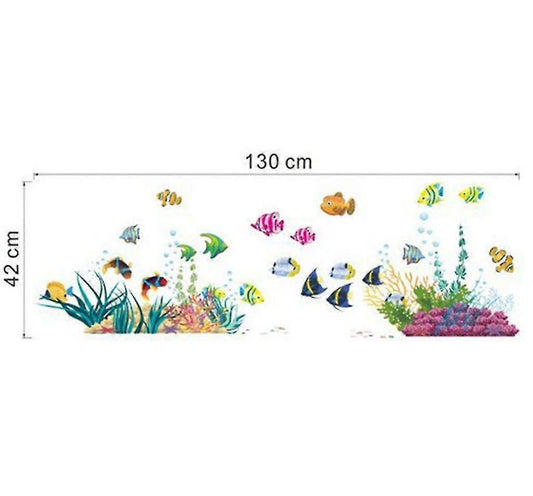Colorful Wall Stickers I Murals: 130 X 42cm I Wall Tattoo Bathroom Tile Sticker V1263-JX-3123