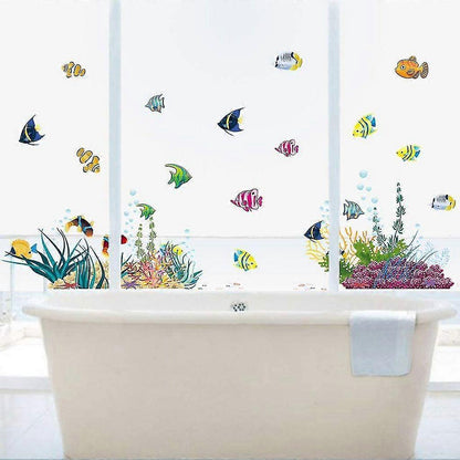 Colorful Wall Stickers I Murals: 130 X 42cm I Wall Tattoo Bathroom Tile Sticker V1263-JX-3123