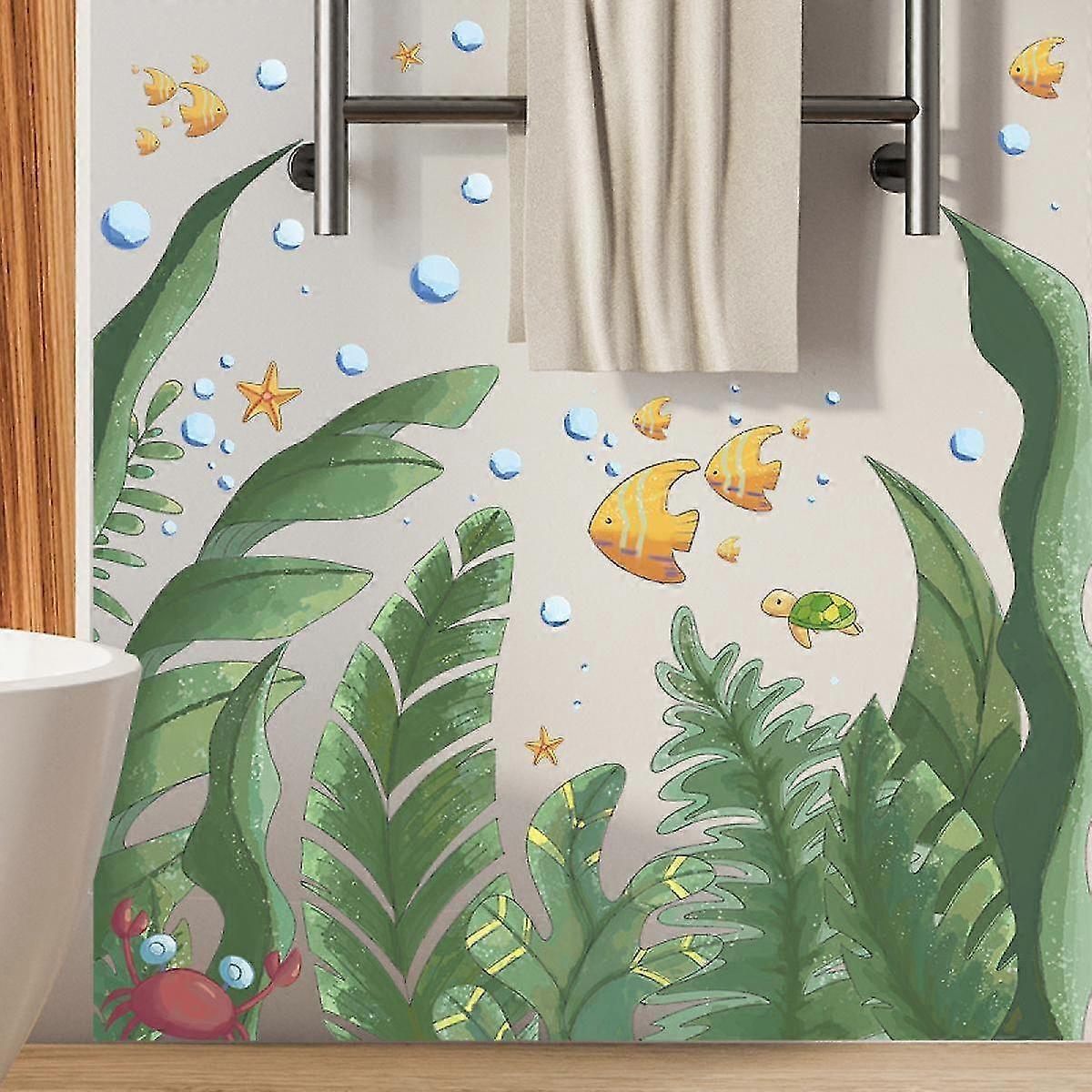Under The Sea Seaweed Wall Decals Tropical Fish Wall Stickers babies Bedroom Bathroom Wall Decor V1263-JX-3126