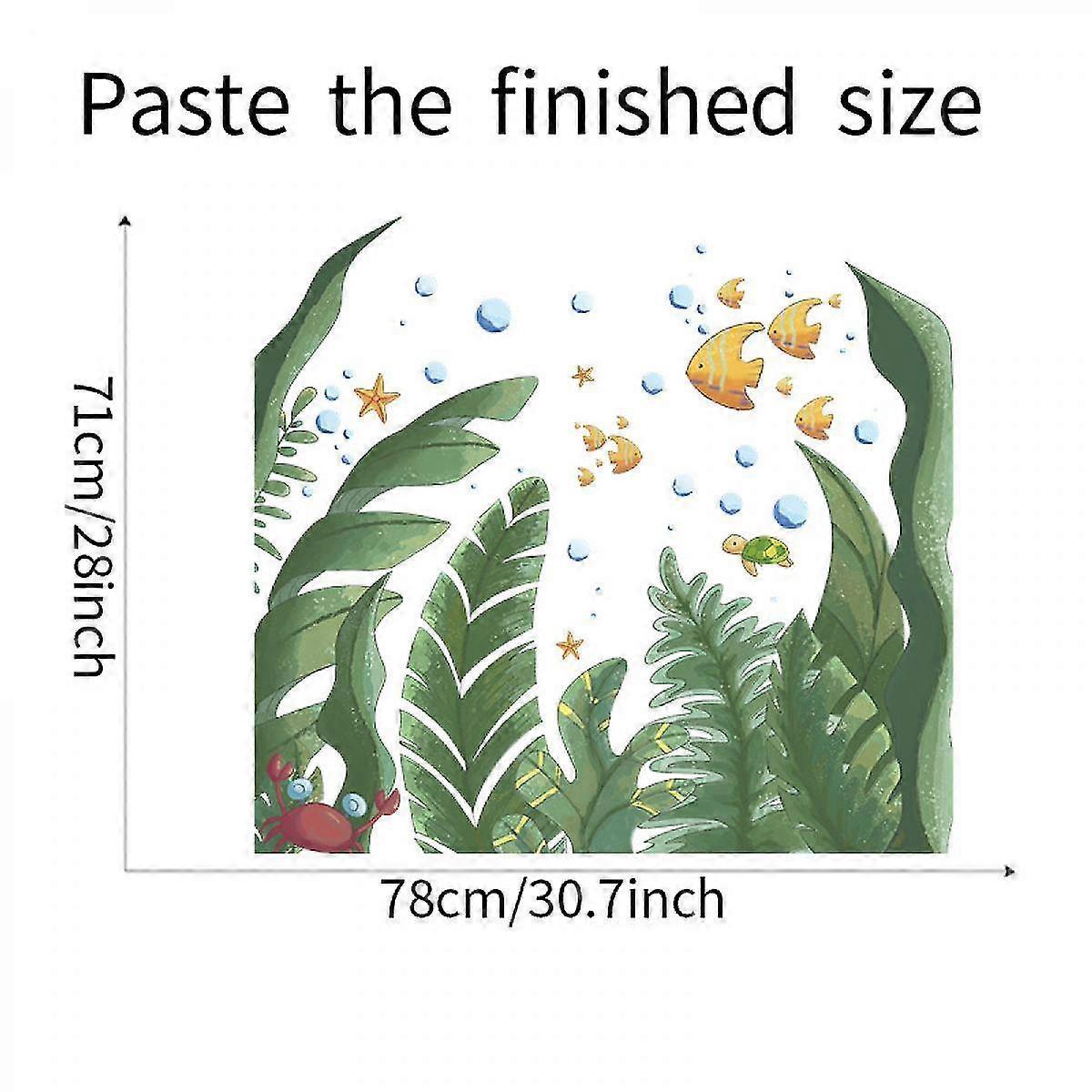 Under The Sea Seaweed Wall Decals Tropical Fish Wall Stickers babies Bedroom Bathroom Wall Decor V1263-JX-3126