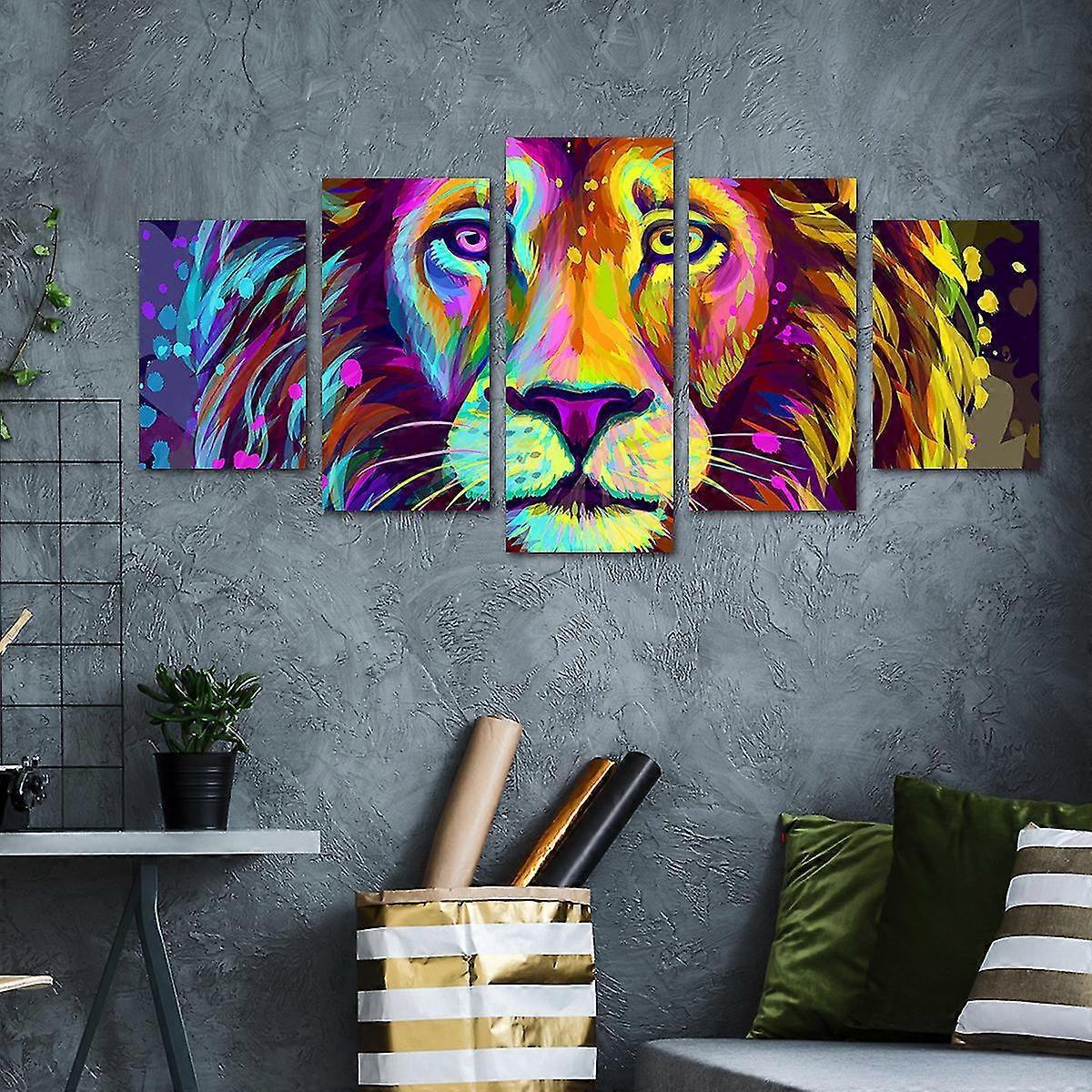 Five Consecutive Abstract Wall Stickers For Living Room Bedroom Background Wall Home Decoration Self-adhesive V1263-JX-3127
