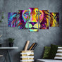 Five Consecutive Abstract Wall Stickers For Living Room Bedroom Background Wall Home Decoration Self-adhesive V1263-JX-3127