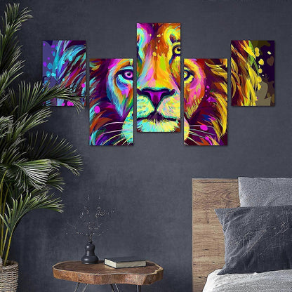 Five Consecutive Abstract Wall Stickers For Living Room Bedroom Background Wall Home Decoration Self-adhesive V1263-JX-3127