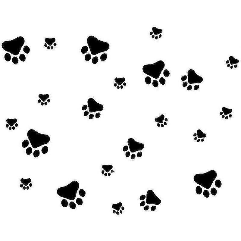 Dog Puppy Removable Vinyl Wall Sticker Dog Paw Prints Decoration V1263-JX-3130