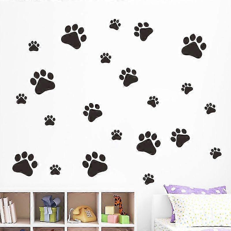 Dog Puppy Removable Vinyl Wall Sticker Dog Paw Prints Decoration V1263-JX-3130