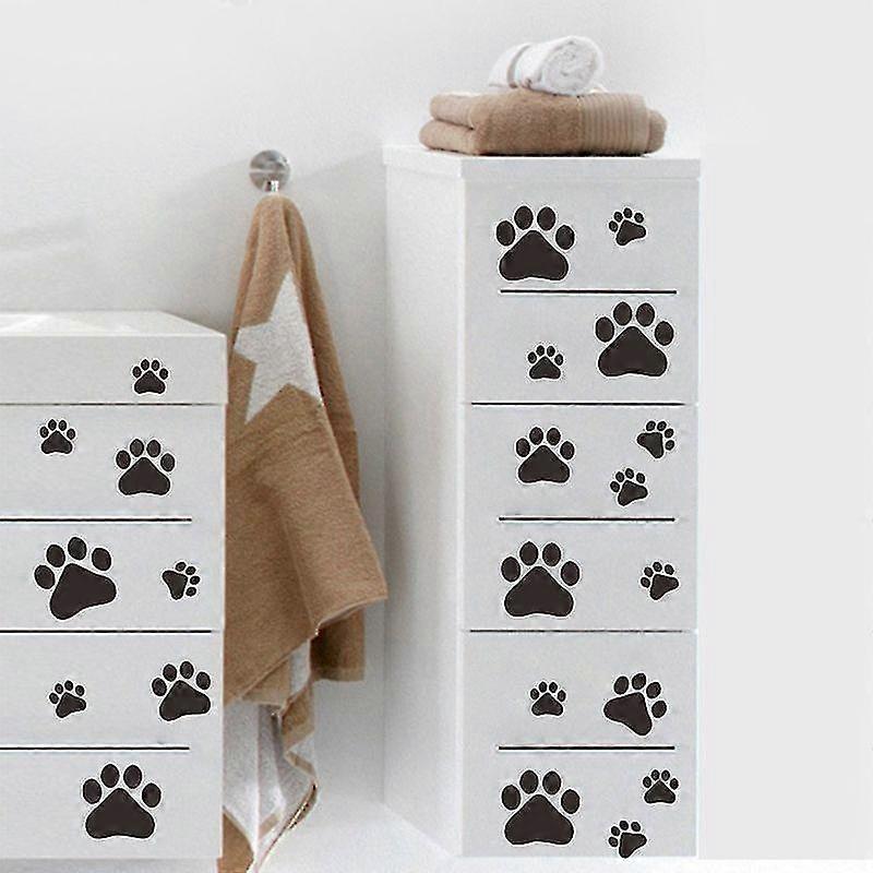 Dog Puppy Removable Vinyl Wall Sticker Dog Paw Prints Decoration V1263-JX-3130