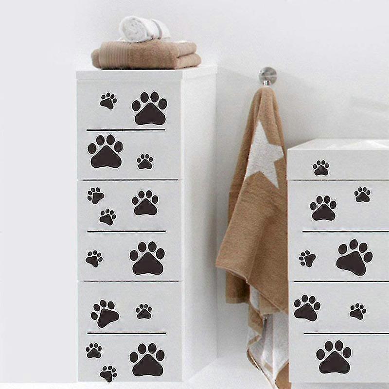 Dog Puppy Removable Vinyl Wall Sticker Dog Paw Prints Decoration V1263-JX-3130