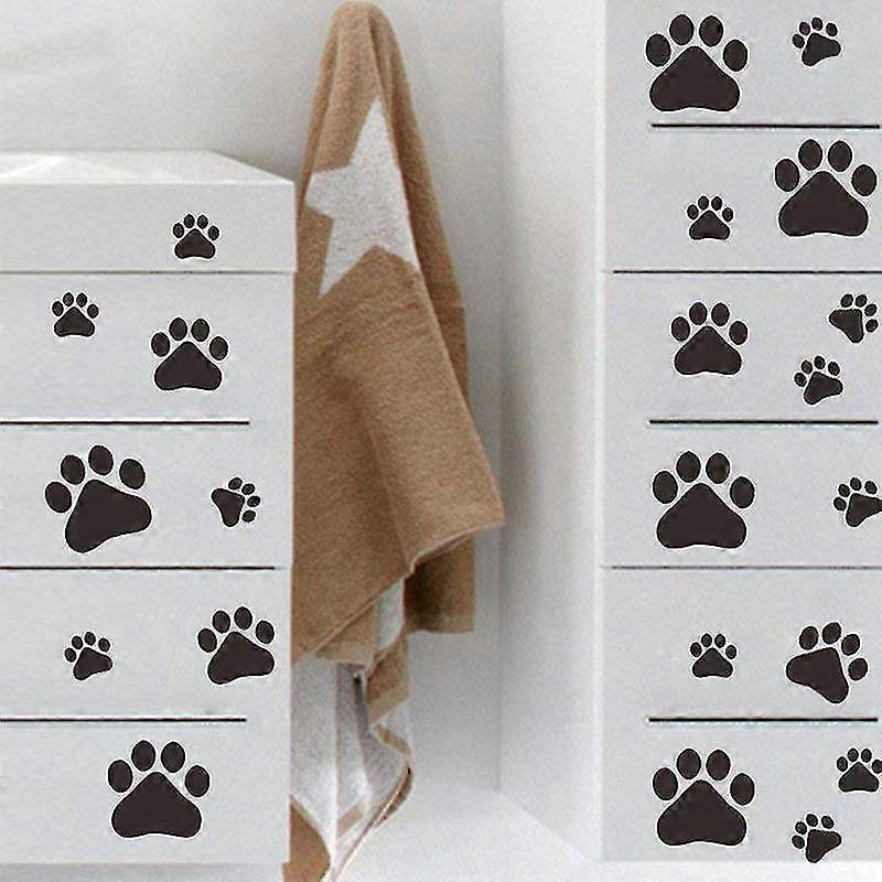 Dog Puppy Removable Vinyl Wall Sticker Dog Paw Prints Decoration V1263-JX-3130