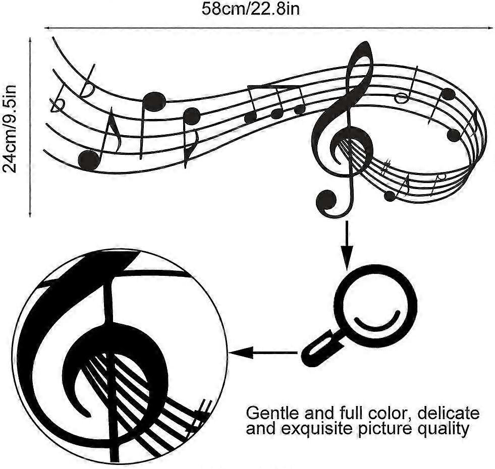 Music Notes Tab Wall Art Decor, Music Notes Wall Art Sticker Removable Vinyl Wall Decals V1263-JX-3133