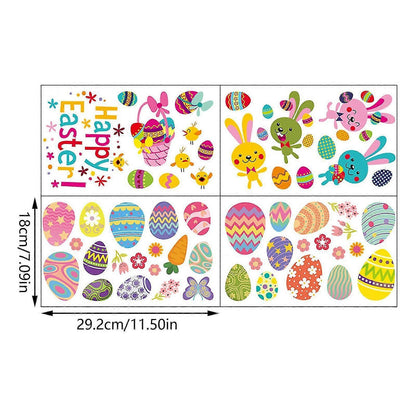 Holiday Ornaments Easter Day Stickers Window Glass Stickers Fridge Stickers V1263-JX-3134