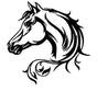 Horse Head Car Sticker Car Window Glass Animal Sticker V1263-JX-3135