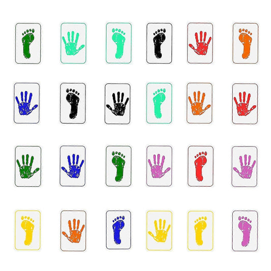 24pcs Floor Stickers Hands And Feet Games For Adult babies Puzzle Game Stickers Removable Colored Hands Feet V1263-JX-3136