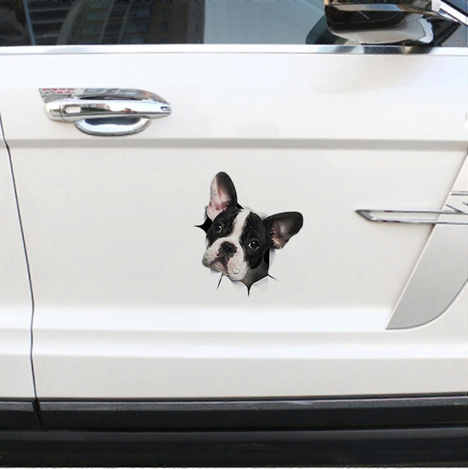 Car Decals, Dog Car Stickers Dogs Lover Car Crack Decal 3d Realistic V1263-JX-3139