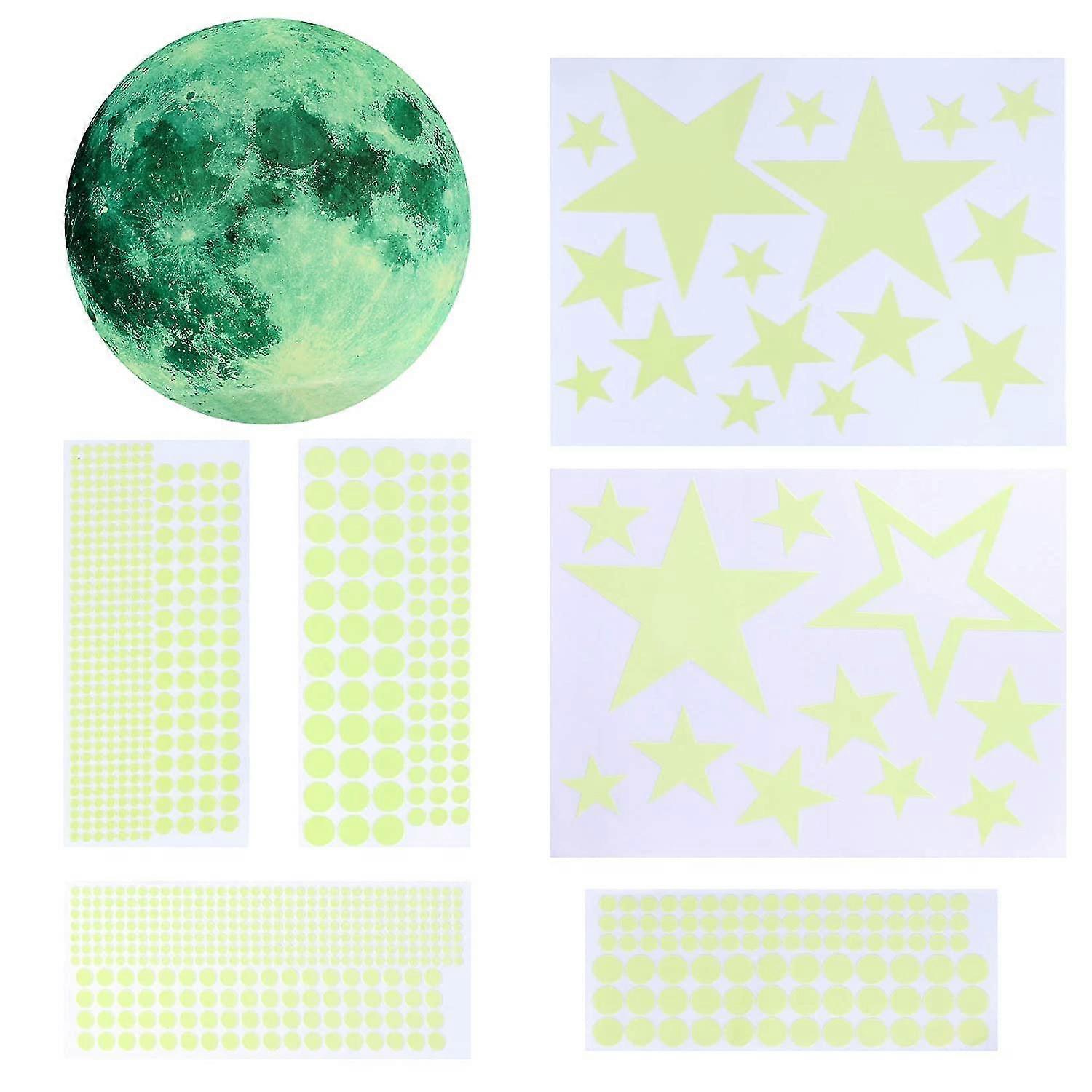 842pcs Wall Stickers Self-adhesive Luminous Stars, Stars And Moon Wall Stickers V1263-JX-3140