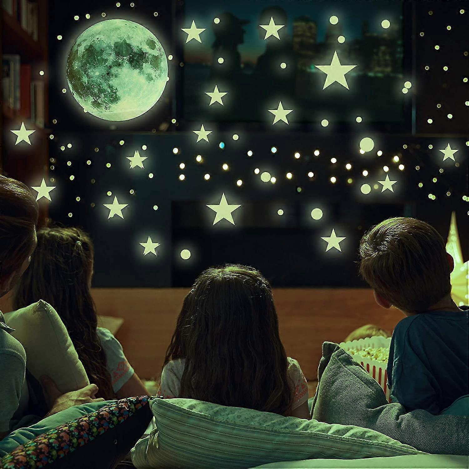 842pcs Wall Stickers Self-adhesive Luminous Stars, Stars And Moon Wall Stickers V1263-JX-3140