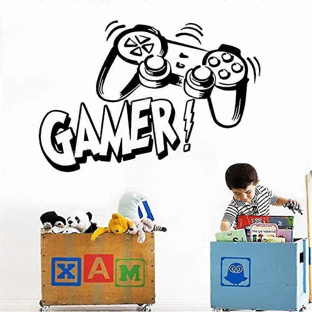 Game Controller Wall Decals babies Room Game Wall Posters Removable Gaming Wallpaper Bedroom Playroom Gamer V1263-JX-3145
