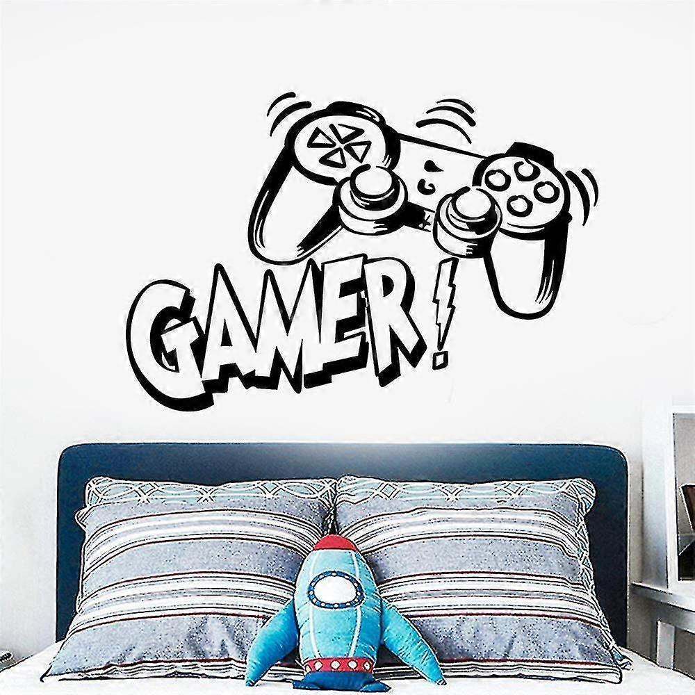 Game Controller Wall Decals babies Room Game Wall Posters Removable Gaming Wallpaper Bedroom Playroom Gamer V1263-JX-3145