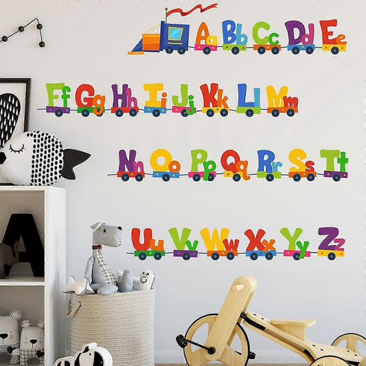 Colorful Animal Alphabet Abc babies Wall Stickers Peel And Stick Decals Removable Nursery Bedroom Living Room V1263-JX-3148