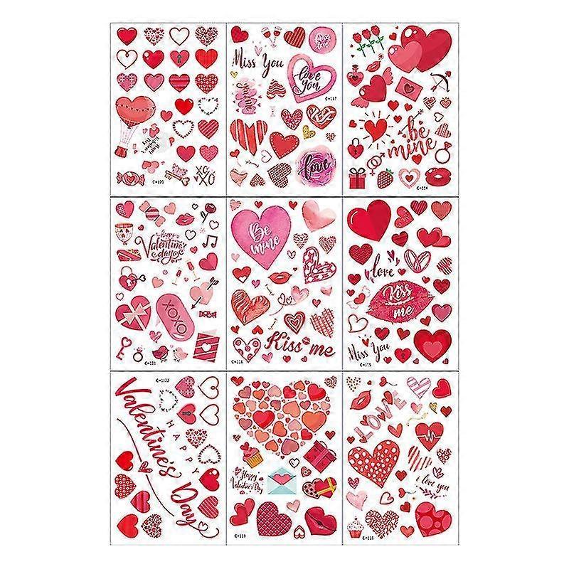 Valentine's Day Electricity Window Stickers Love Window Display Glass Refrigerator Electricity Stickers V1263-JX-3149