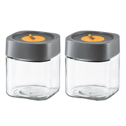 2pcs Glass Jars with Airtight Lids Overnight Oats Salad Food Storage Containers V1263-JX-315