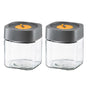 2pcs Glass Jars with Airtight Lids Overnight Oats Salad Food Storage Containers V1263-JX-315