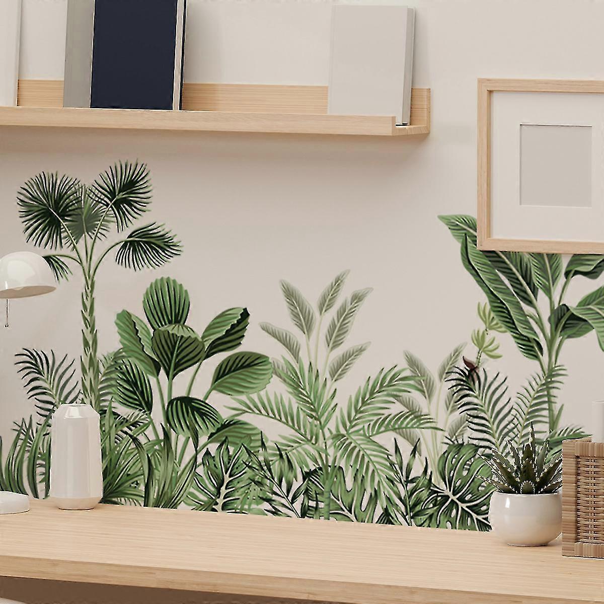 Palm Leaf Wall Stickers For Living Room, Plant Sticker Wall Decor, Peel And Stick Wall Stickers V1263-JX-3152