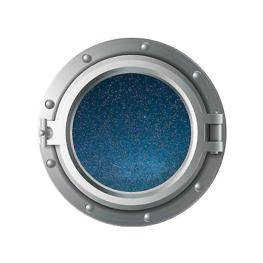 3D Windows Sticker Porthole 3d Wall Sticker Universe Wall Stickers Wall Stickers Beach Nautical Ocean Seaside V1263-JX-3153