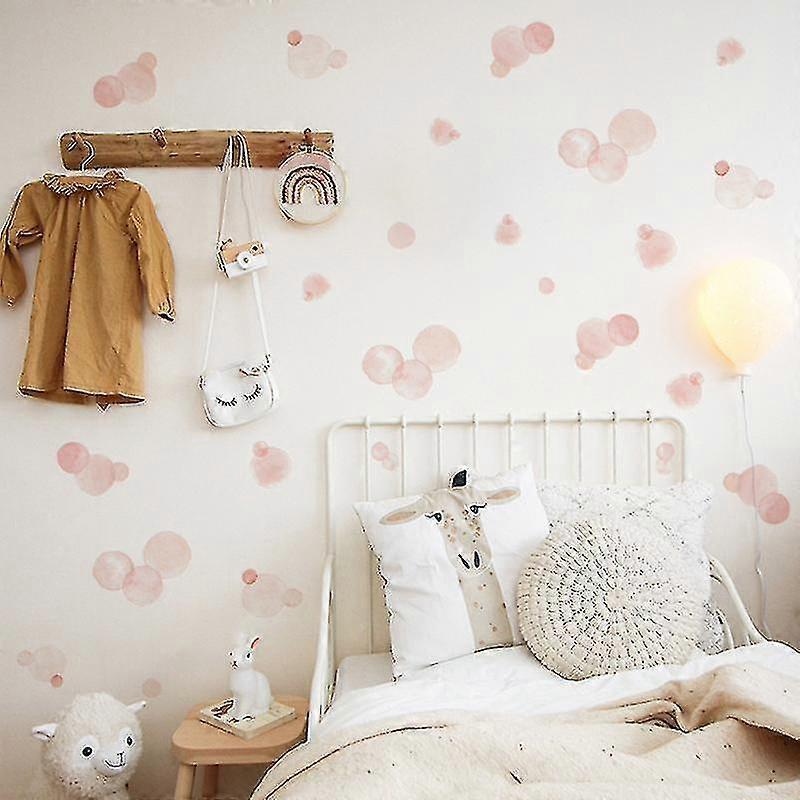 A Set Of Cute Pink Dots Wall Stickers Wall Sticker Wall Decoration V1263-JX-3155