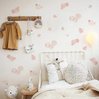 A Set Of Cute Pink Dots Wall Stickers Wall Sticker Wall Decoration V1263-JX-3155
