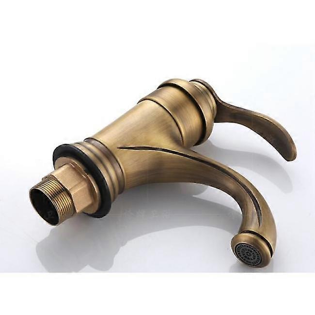 Bathroom Sink Faucet Nostalgia Brushed Brass Bathroom Faucet V1263-JX-3165