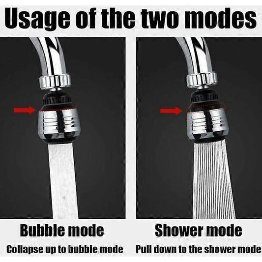 2 Piece Swivel Faucet, 360 Degree Swivel Kitchen Faucet, 2 Mode Adjustable Shower Head, Filter Sprayer, V1263-JX-3172