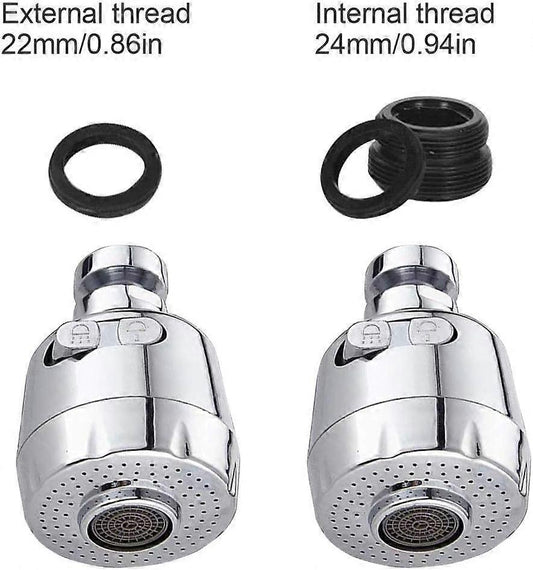 (Shorter Style 1PC,Adapter Included)Huazhi 360 Swivel Kitchen Sink Faucet Aerator Faucet Sprayer Attachment V1263-JX-3173