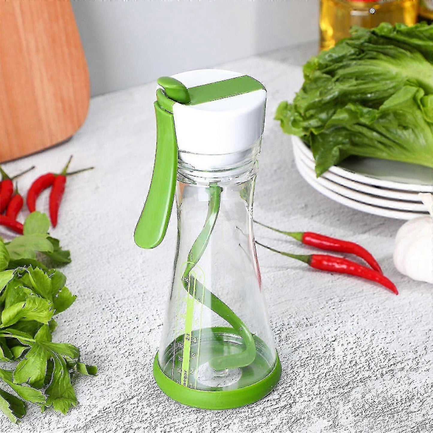 Salad Dressing Mixing Jar Manual Blender Container for Home Kitchen V1263-JX-318
