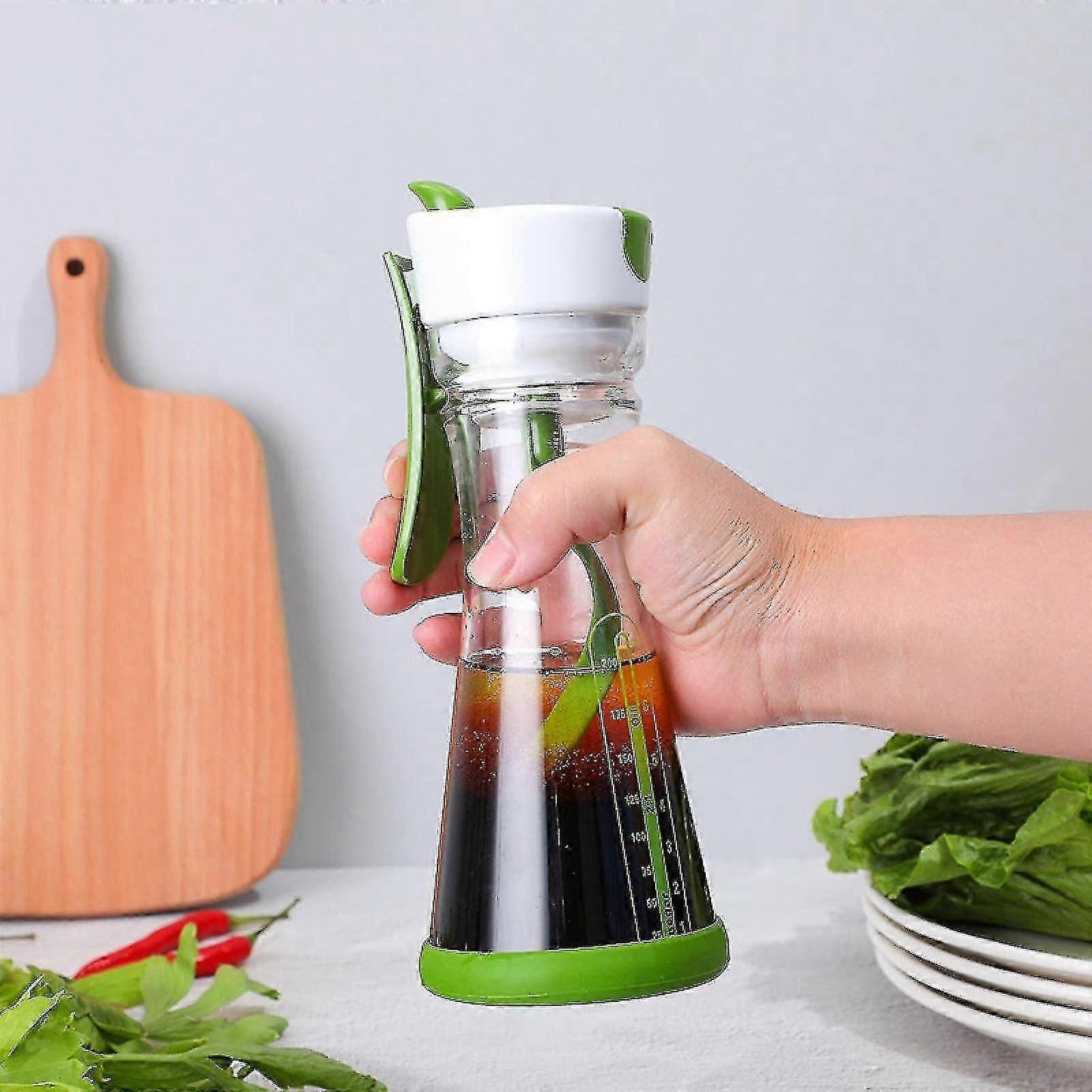 Salad Dressing Mixing Jar Manual Blender Container for Home Kitchen V1263-JX-318