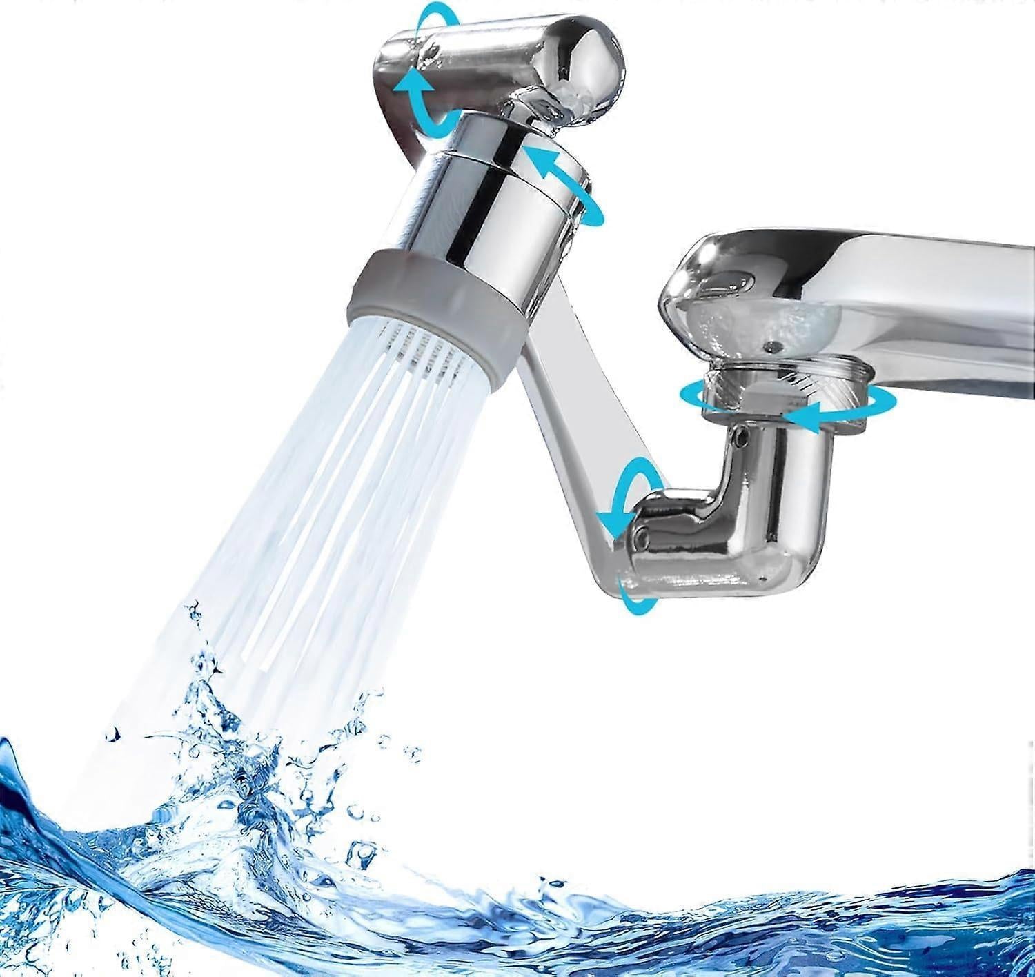Swivel Faucet-Extender Sink-Aerator - 2 Mode Splash Water Filter Extension, Kitchen Bathroom 360 Rotatable V1263-JX-3183
