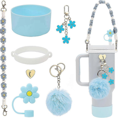 Stanley Cup Accessory Set - Water Bottle Handle Strap, Siliocne Stanley Cup Boot, Stanley Charms Stanley Cup V1263-JX-3188