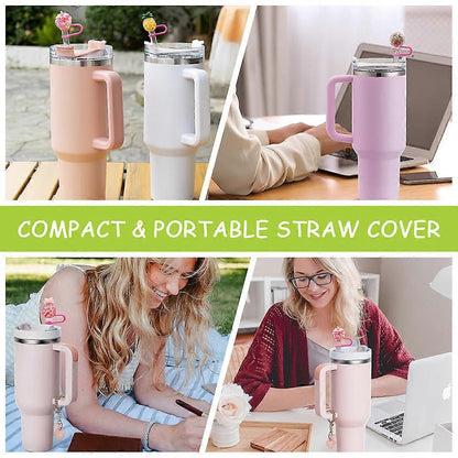 10 Pcs Stanley Straw Covers Silicone Straw Topper 0.4in Dust Proof Straw Cover Cap for Stanley Cup Accessories V1263-JX-3189