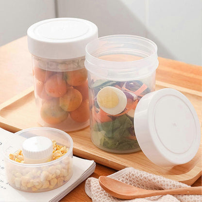 750ml Plastic Salad Jar with Built-in Dressing Cup Leakproof Lunch Box V1263-JX-319