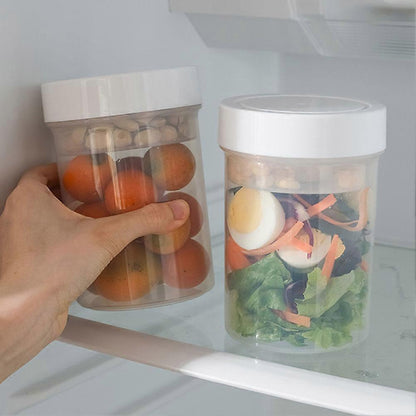 750ml Plastic Salad Jar with Built-in Dressing Cup Leakproof Lunch Box V1263-JX-319