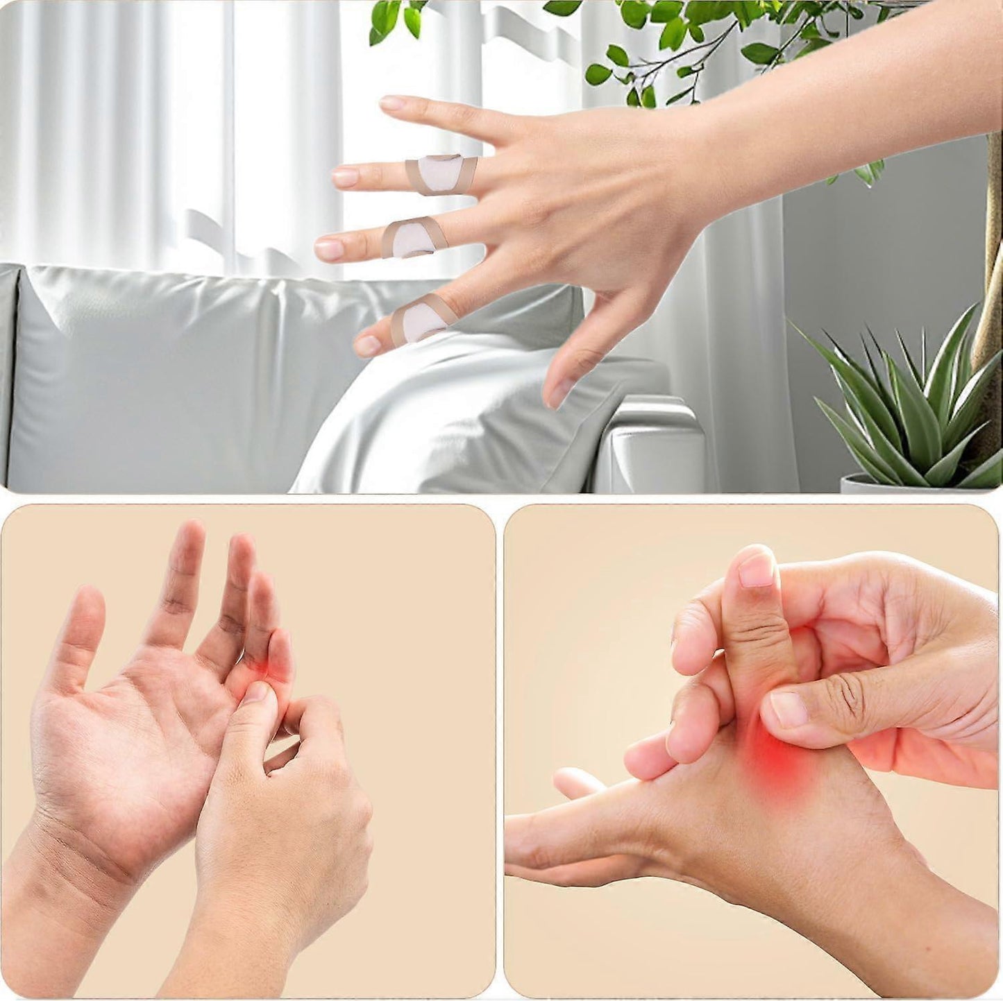 10pcs Castor Oil Finger Wraps & 2pcs Castor Oil Pack for Hands, Soft Cotton V1263-JX-3190