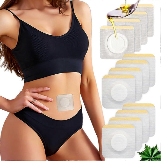 12PCS Hypoallergenic Castor Oil Pack Wrap for Belly Button, Disposable Castor Oil Wrap Pat V1263-JX-3192
