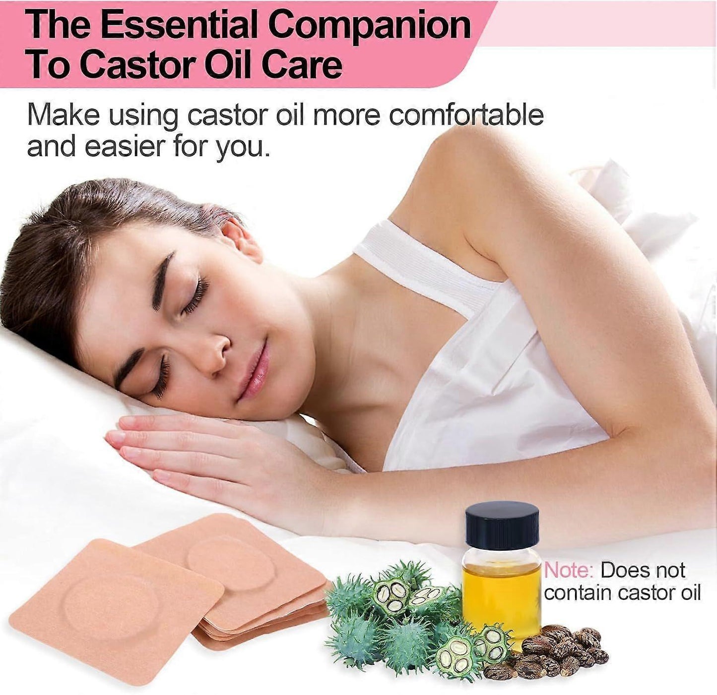 20Pcs Castor Oil Belly Button Patch, Castor Oil Patches Disposable, Castor Oil V1263-JX-3196