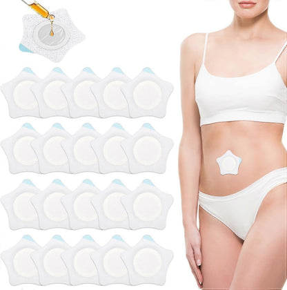 20pcs Castor Oil Pack Wrap for Belly Button, Self-Adhesive Castor Oil Belly V1263-JX-3197