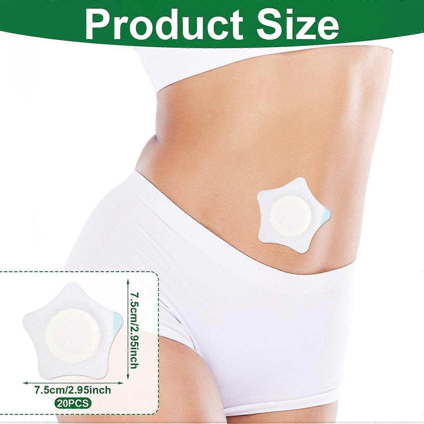 20pcs Castor Oil Pack Wrap for Belly Button, Self-Adhesive Castor Oil Belly V1263-JX-3197
