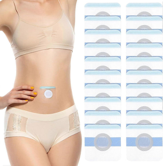 20Pcs Castor Oil Patches, Disposable Castor Oil Pack Wrap Self-Adhesive Belly V1263-JX-3198