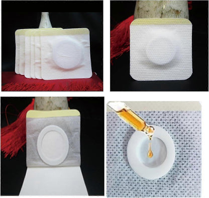 24pcs Castor Oil Pack Wrap for Belly Button Self-Adhesive Hypoallergenic V1263-JX-3200