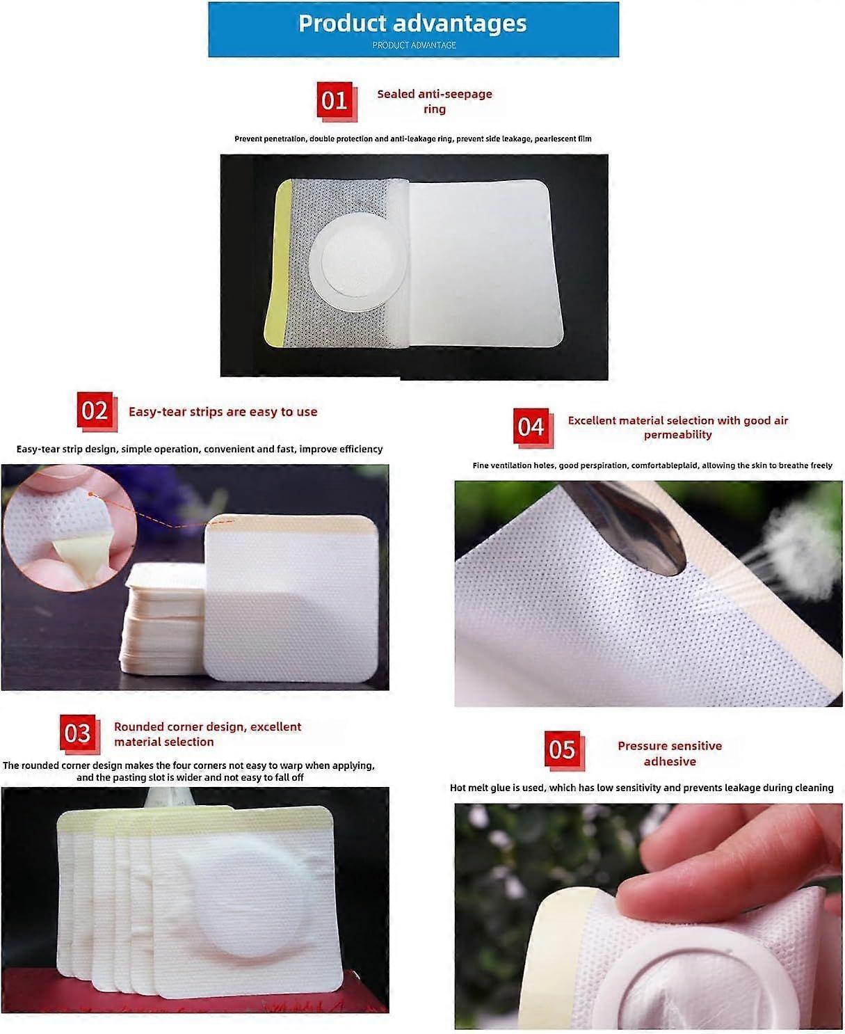24pcs Castor Oil Pack Wrap for Belly Button Self-Adhesive Hypoallergenic V1263-JX-3200